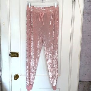 Velvet Baby Pink Joggers